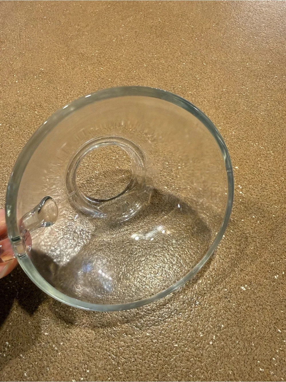 Clear Glass canning funnel with handle - Clear